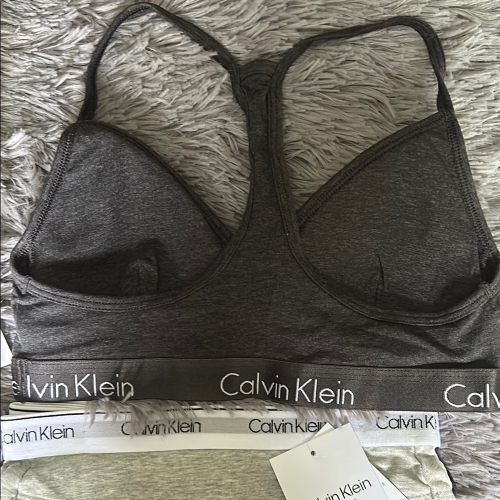 NWT size S girl bundle Calvin Klein Black and Gray Bralette Intimates Collection - Picture 6 of 8